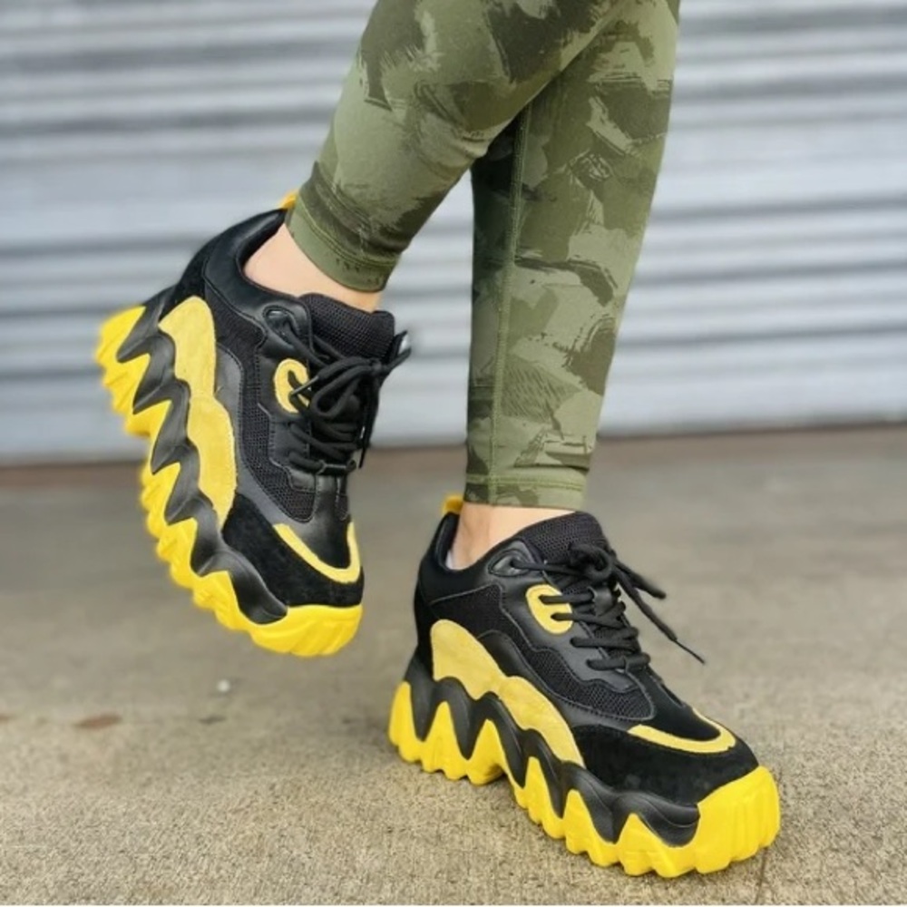 Anthony Wang Yellow Sneaker Wedge